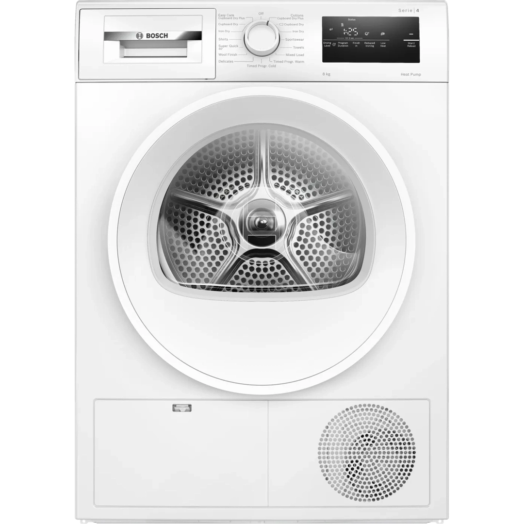Bosch Series 4 Heat pump tumble dryer 8 kg White | WTH85225GB Bosch Tumble Dryer Euronics Ireland