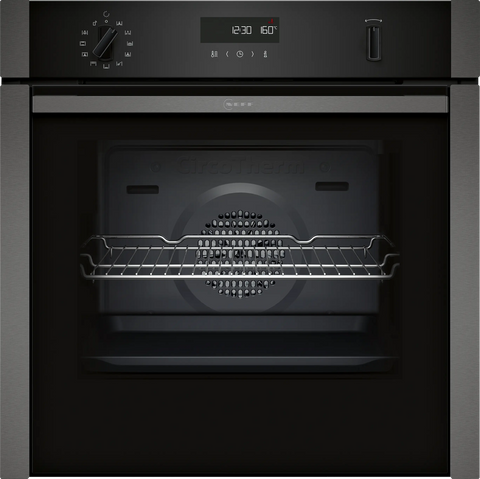 NEFF N50 Slide&Hide Pyrolytic Single Oven - Graphite-Grey | B6ACH7AG7B