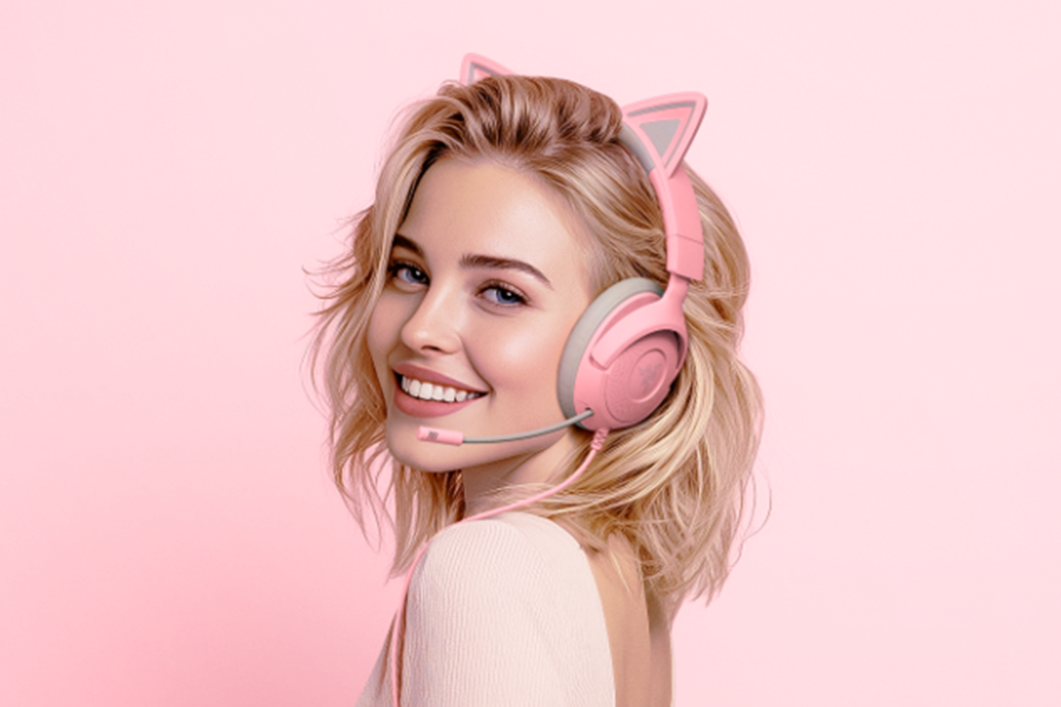 Razer Kraken Kitty V3 X Wired Gaming Headset, Quartz product image