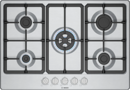 Bosch Series 4 75cm 5 Burner Gas Hob - Stainless Steel | PGQ7B5K90