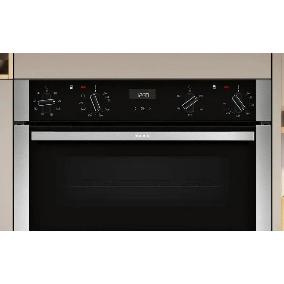 Neff N50 59.4cm Built-In Electric Double Oven – Stainless Steel | U1ACE2AN3B NEFF Oven Euronics Ireland