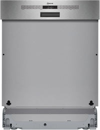 NEFF S145HTS01G N50 semi-integrated dishwasher in Brushed Steel