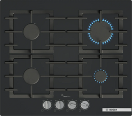 Bosch Series 6 60cm 4 Burner Gas Hob - Black | PPP6A6I40