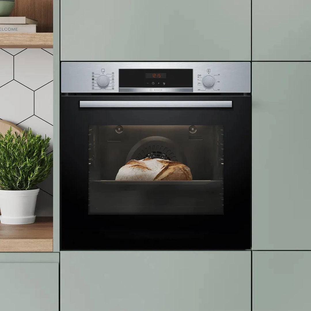 Series 4 Built-in oven with added steam function 60 x 60 cm Stainless steel | HQA574BS3B Bosch Oven Euronics Ireland