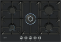 NEFF N70 T27CIQ8S0 75cm 5 burner gas hob in Black
