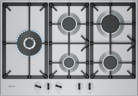 NEFF N70 75cm 5 Burner Gas Hob - Stainless Steel | T27CIS8N0