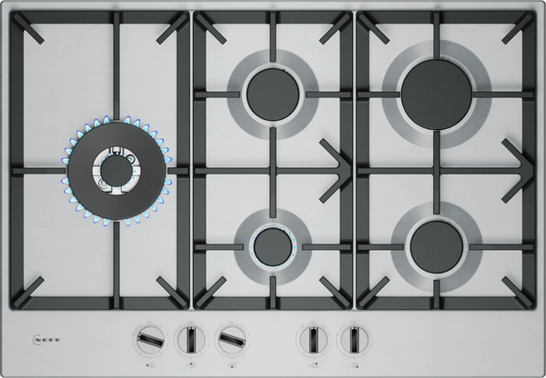 NEFF N 70 T27CIS8N0 75cm 5 burner gas hob in Stainless Steel