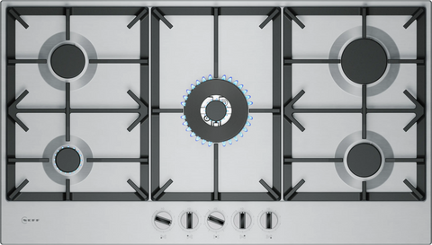 NEFF N70 90cm 5 Burner Gas Hob - Stainless Steel | T29CIR8N0