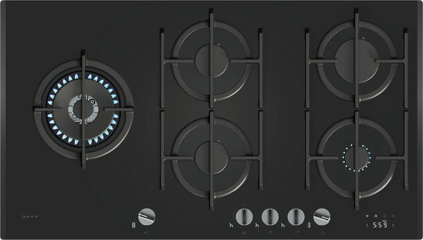 NEFF N 90 T29RHS4S0 90cm 5 burner gas hob in Black