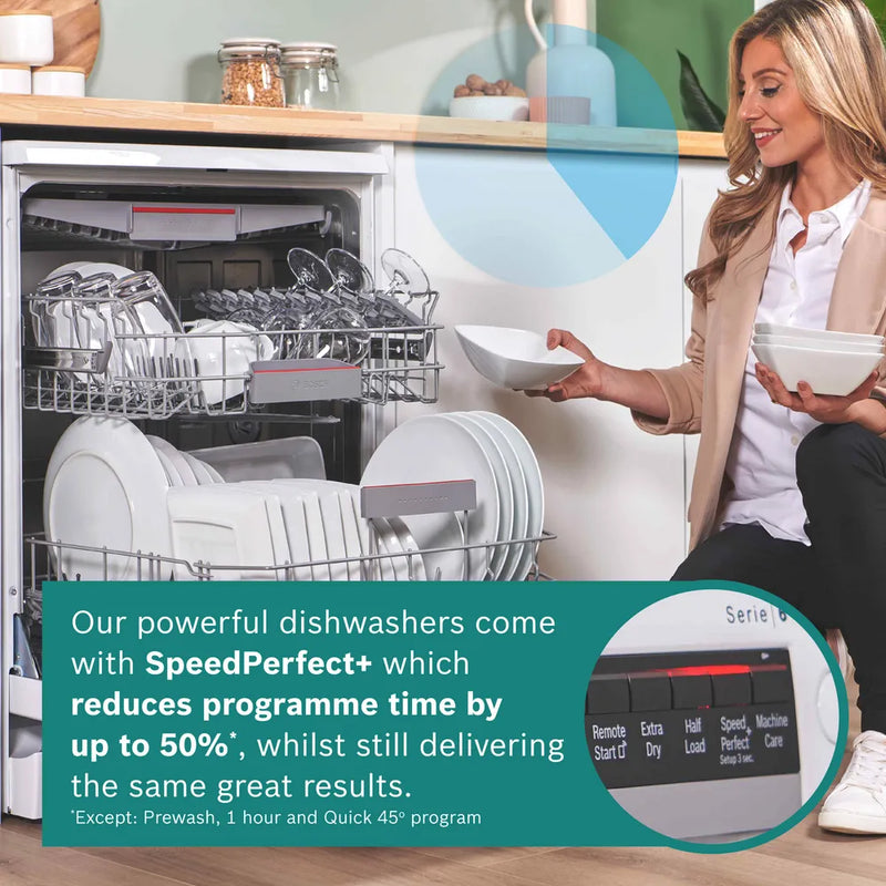 Bosch Serie 6 Freestanding Dishwasher — 14 Place Settings, PerfectDry | SMS6ZCI10G