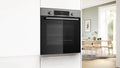 Bosch Series 4 built-in single oven with added steam function in Stainless Steel