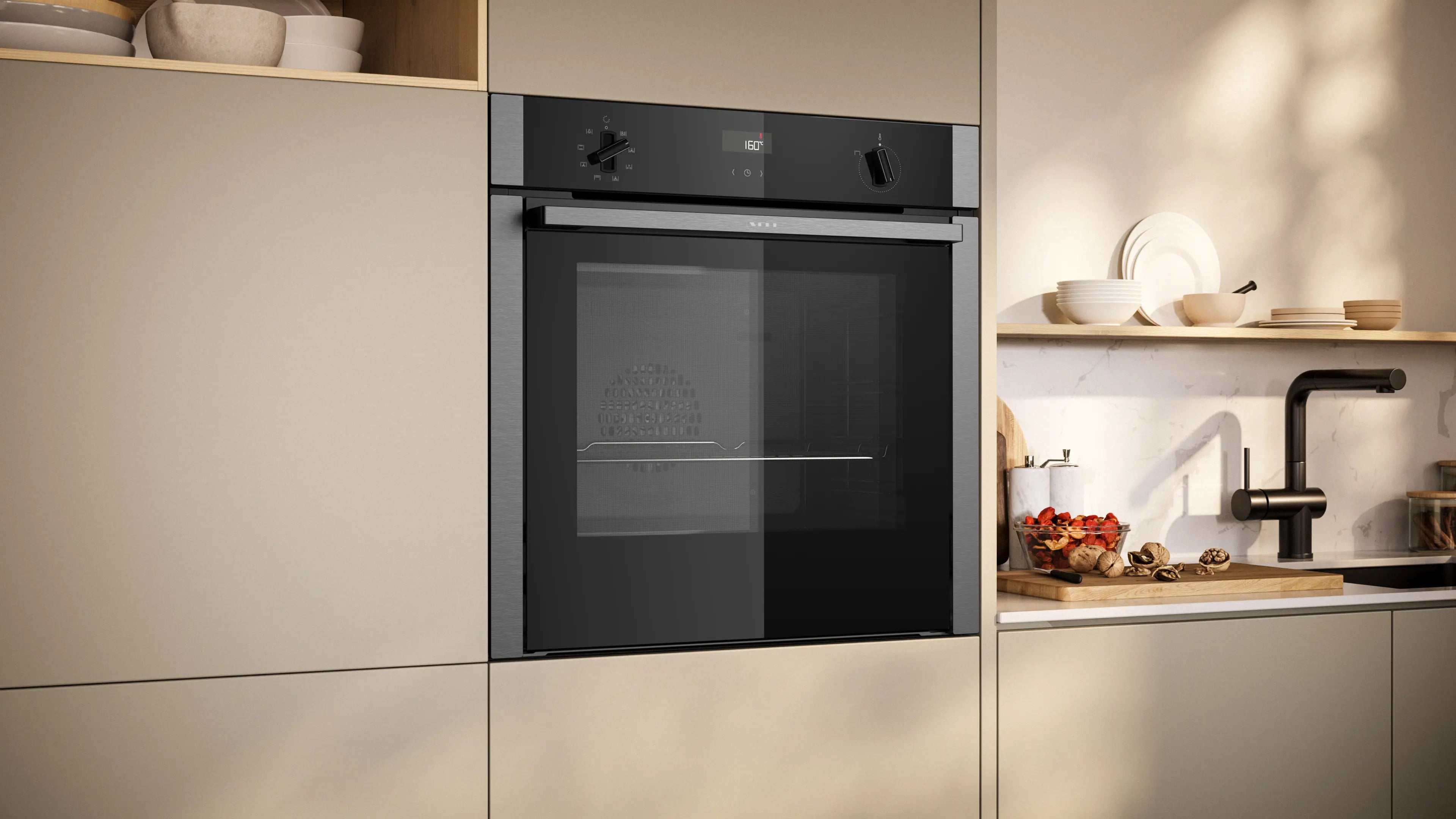 NEFF N50 B4ACF1AN3B Slide&Hide single oven in Stainless Steel