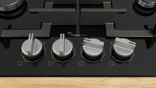 Bosch PPP6A6I40 Series 6 60cm 4 burner gas hob in Black tempered glass