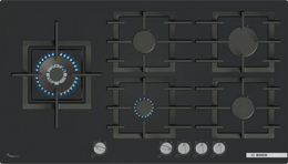 Bosch Series 6 90cm 5 Burner Gas Hob - Black | PPM9A6I40