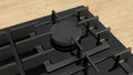 Bosch PPM9A6I40 Series 6 90cm 5 burner gas hob with wok burner in Black tempered glass