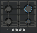 Bosch PCP6A6I90 Series 6 60cm 4 burner gas hob in Black enamel