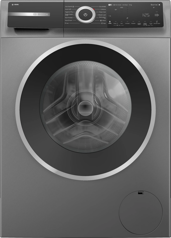 Bosch WGH254ARGB Series 6 freestanding 10kg washing machine in Cast Iron Grey