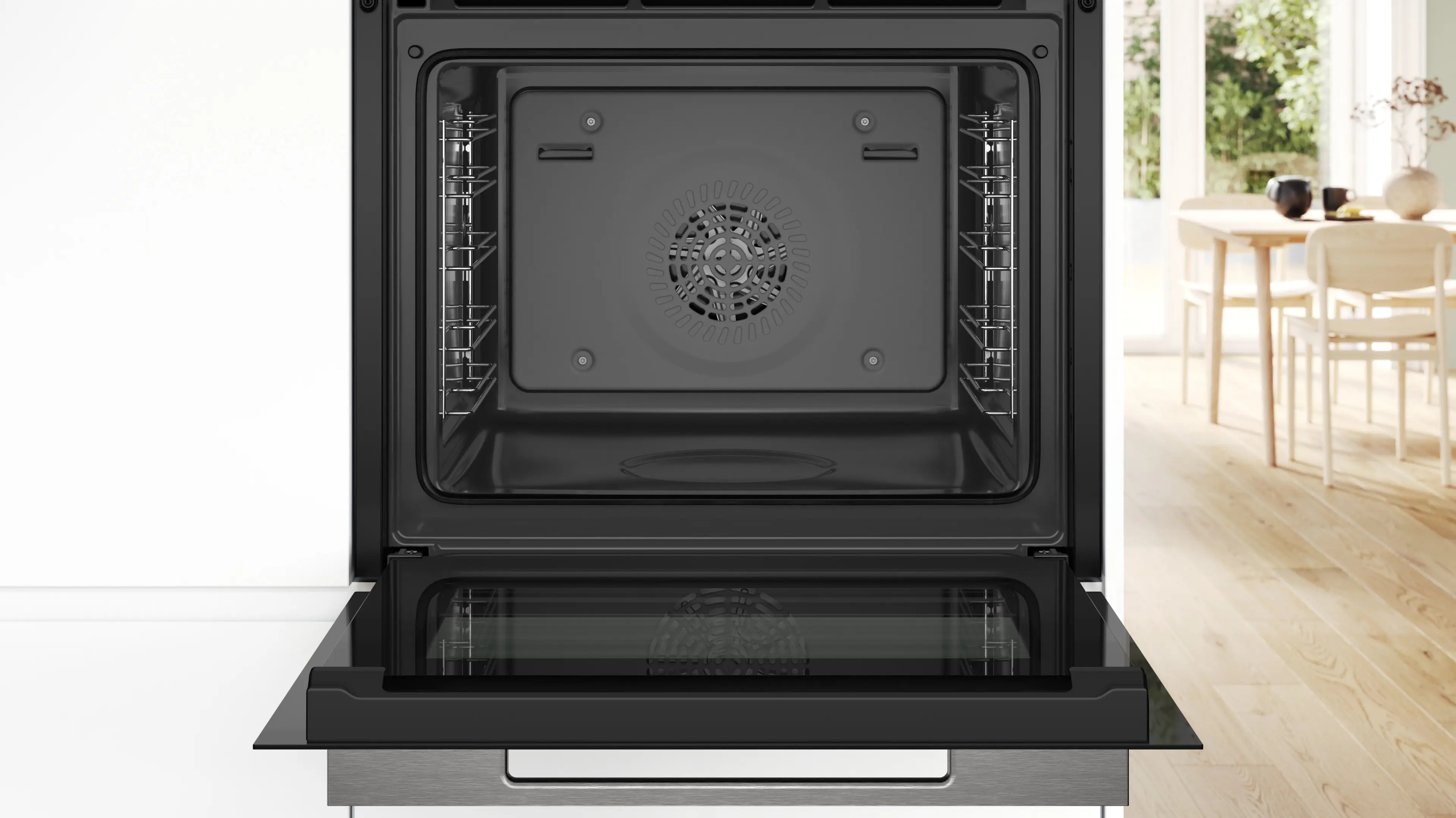 Bosch Series 8 Built-in Oven with 4D HotAir – Black | HBG7341B1B
