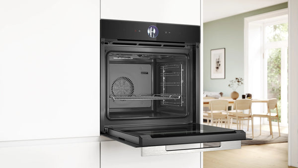 Bosch Series 8 Built-in Steam Oven with FullSteam & Air Fry – Black | HSG7364B1B