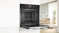 Bosch Series 8 built-in single oven with Air Fry and pyrolytic cleaning in Black