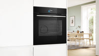 Bosch Series 8 built-in single oven with steam function in Black
