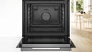 Bosch Series 8 Built-in Single Oven with Steam Function – Black | HRG7764B1B