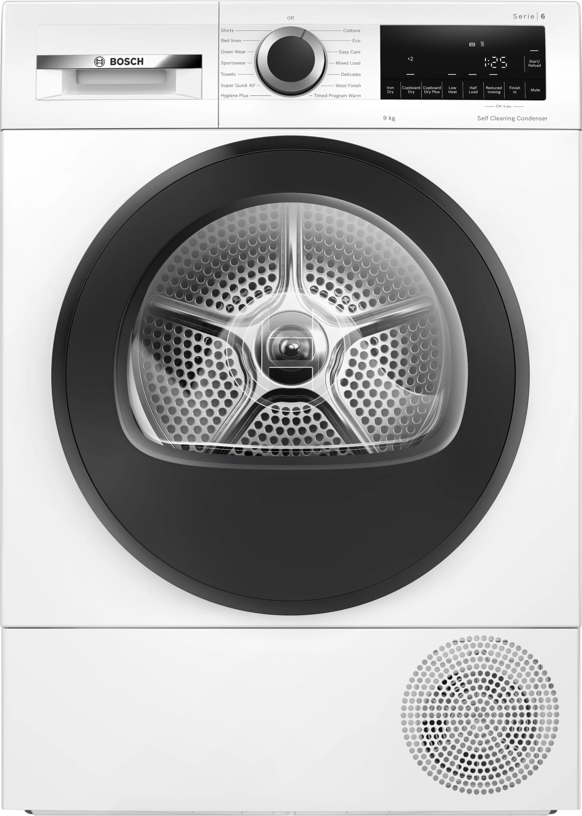 Bosch WQG24500GB Series 6 9kg heat pump tumble dryer in White