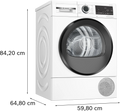 Bosch WQG24500GB Series 6 9kg heat pump tumble dryer in White