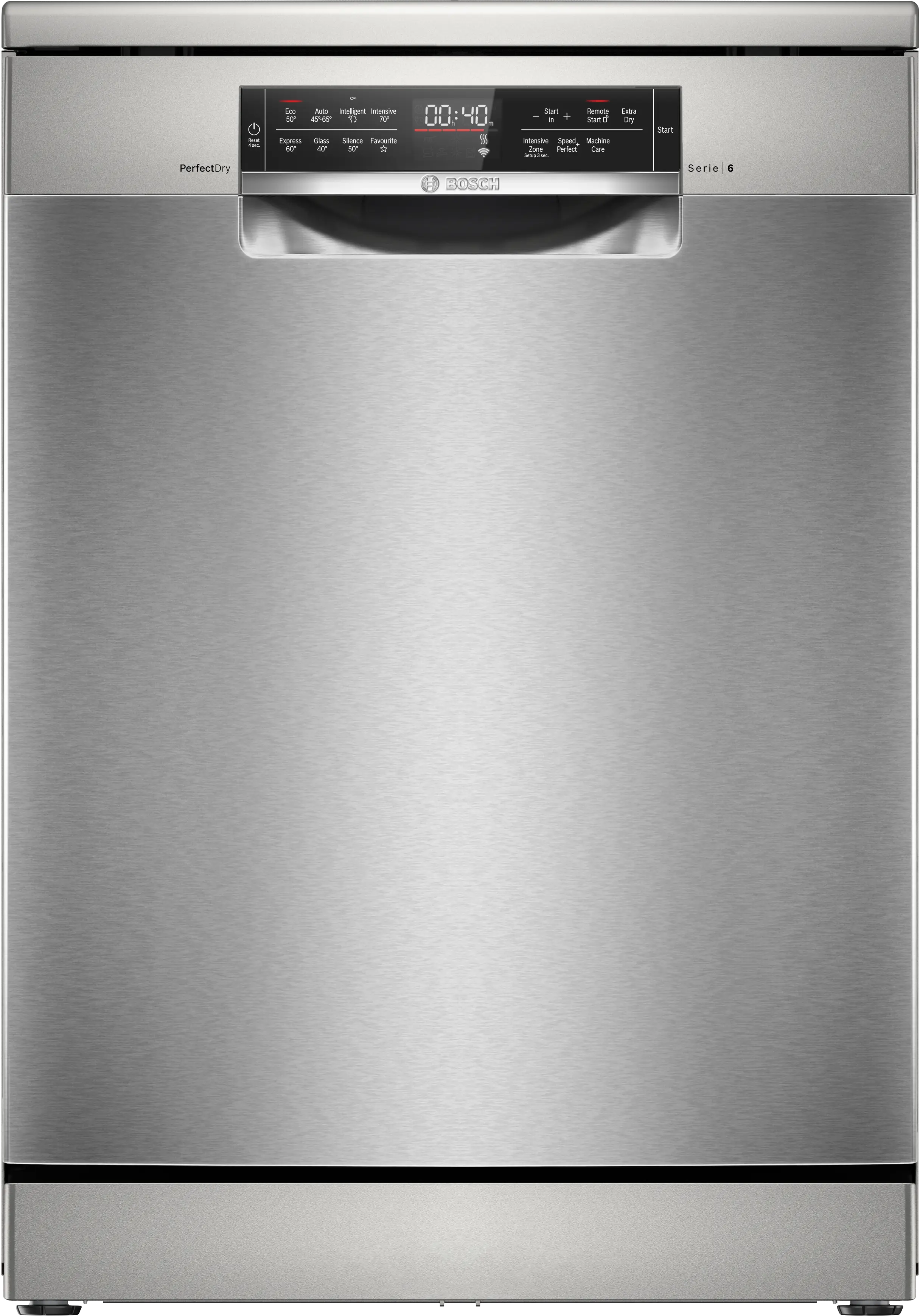 Bosch SMS6TCI02G Series 6 freestanding 60cm dishwasher in Brushed Steel Anti-Fingerprint