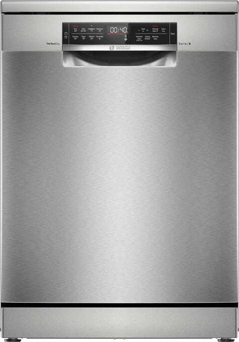 Bosch Series 6 Freestanding Dishwasher 60cm - Brushed Steel Anti-Fingerprint | SMS6TCI02G