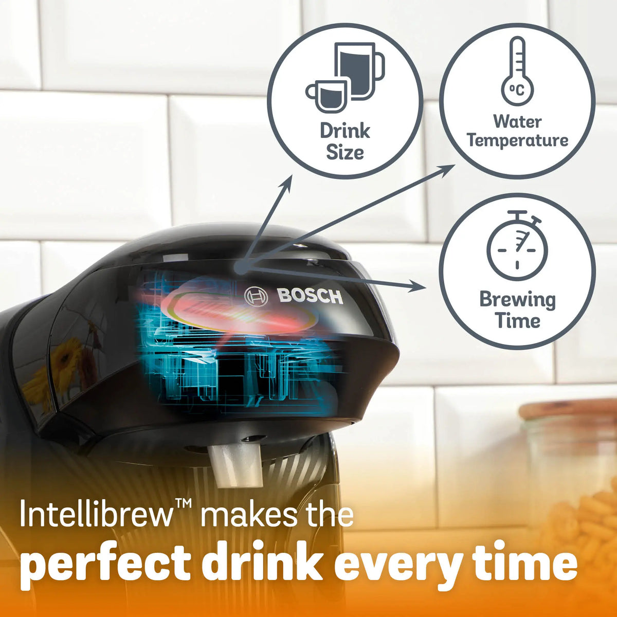 Bosch Tassimo Style Friendly pod coffee and hot drinks machine in Black