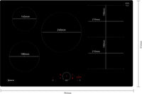 NEFF N 70 T58PHW1L0 80cm flush-mount Combi Induction hob in Black