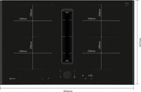 NEFF N 90 V68AUX4C0 80cm Induction Hob with Integrated Ventilation System in Black