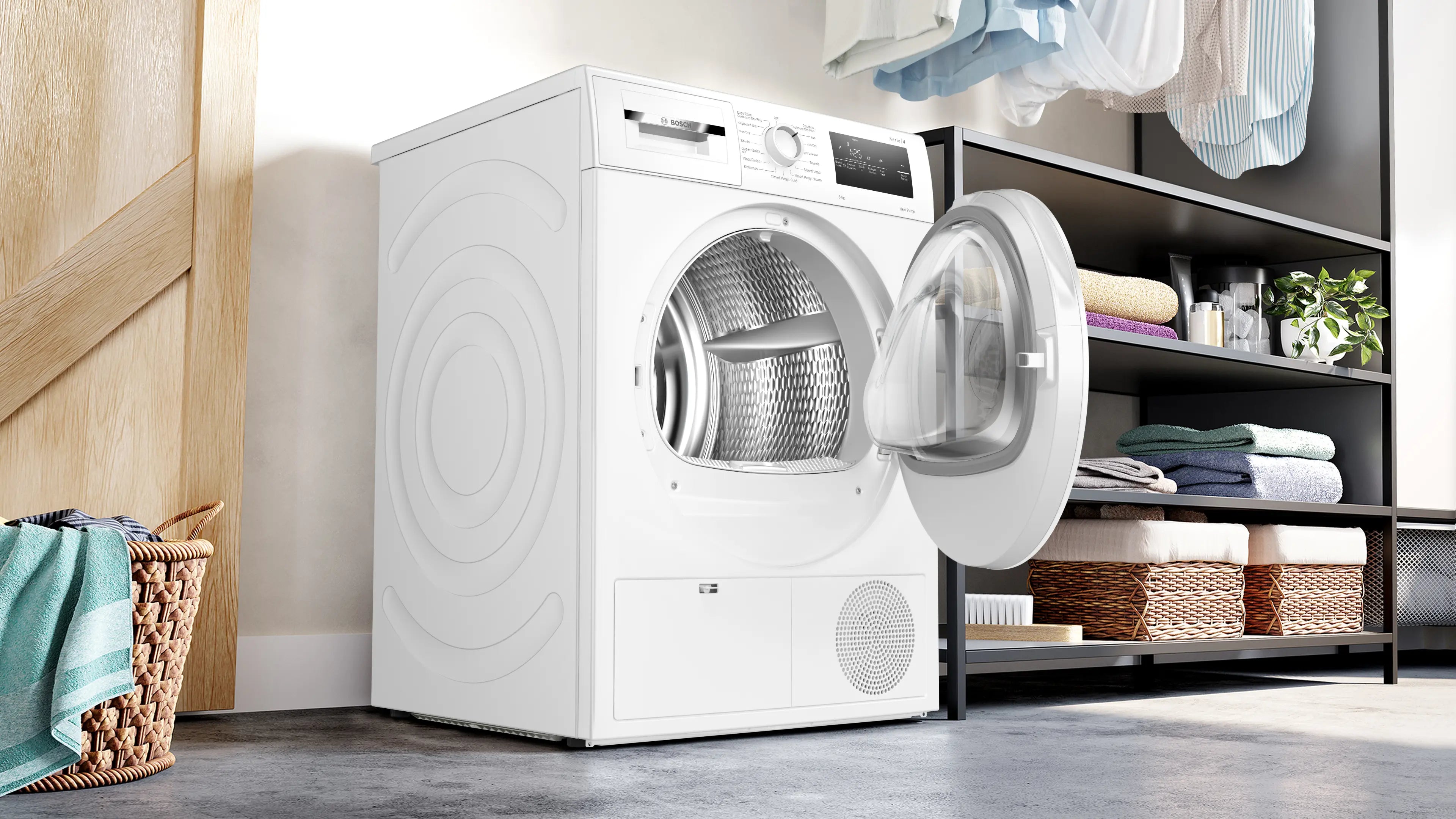Bosch WTH85225IE Series 4 8kg heat pump tumble dryer in White