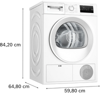 Bosch WTH85225IE Series 4 8kg heat pump tumble dryer in White