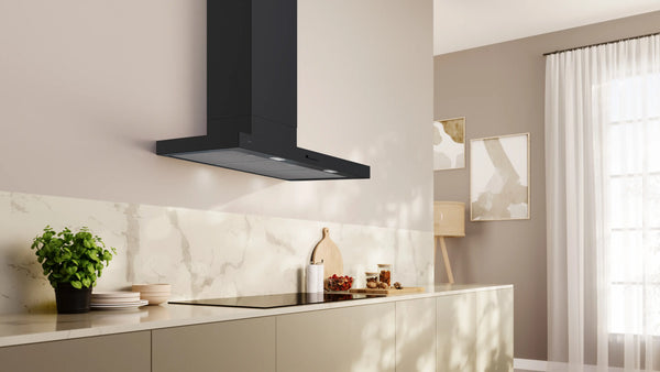 NEFF N 50 90cm wall-mounted chimney cooker hood in Matt Black