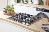 Bosch PCP6A5I90 Serie 6 60cm 4 burner gas hob in Stainless Steel