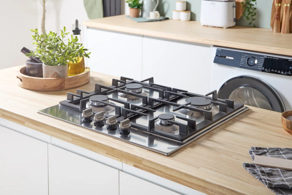 Bosch PCP6A5I90 Serie 6 60cm 4 burner gas hob in Stainless Steel