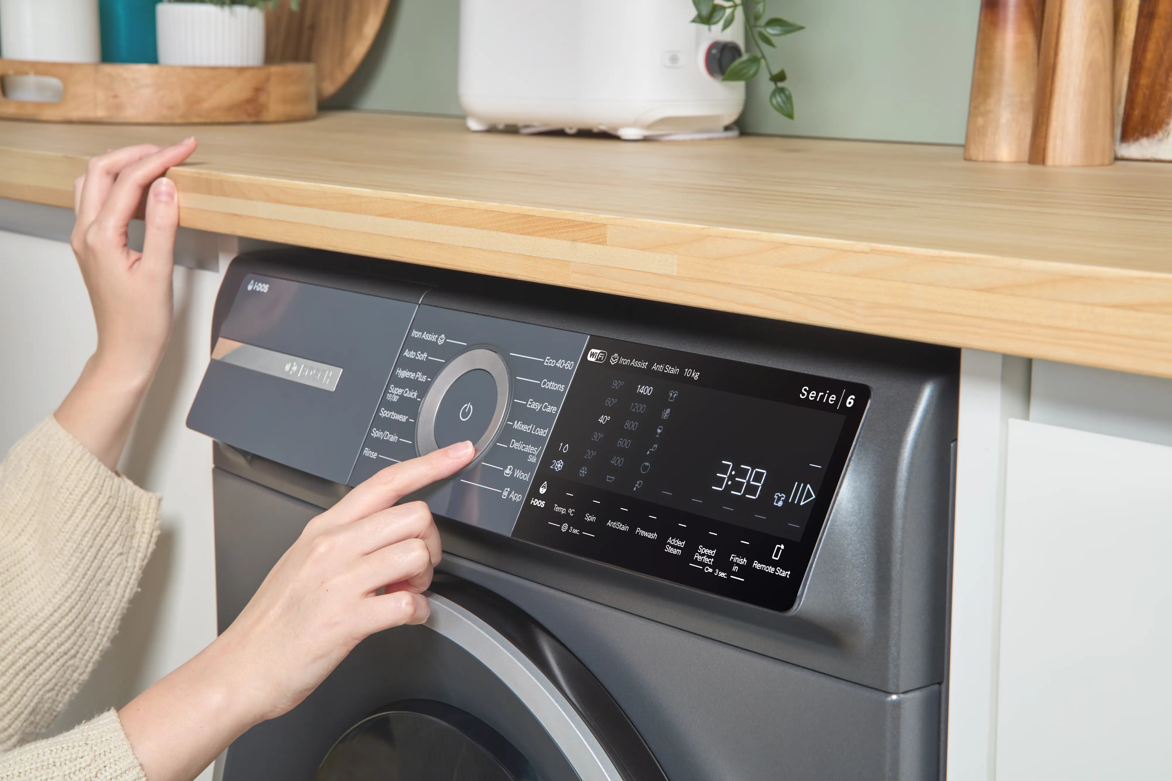 Bosch WGH254ARGB Series 6 freestanding 10kg washing machine in Cast Iron Grey
