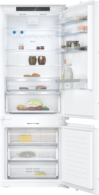 NEFF KB7966DD1G N70 built-in fridge freezer with freezer at bottom