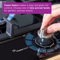 Bosch PPQ7A6I40 Series 6 75cm 5 burner gas hob with wok burner in Black tempered glass