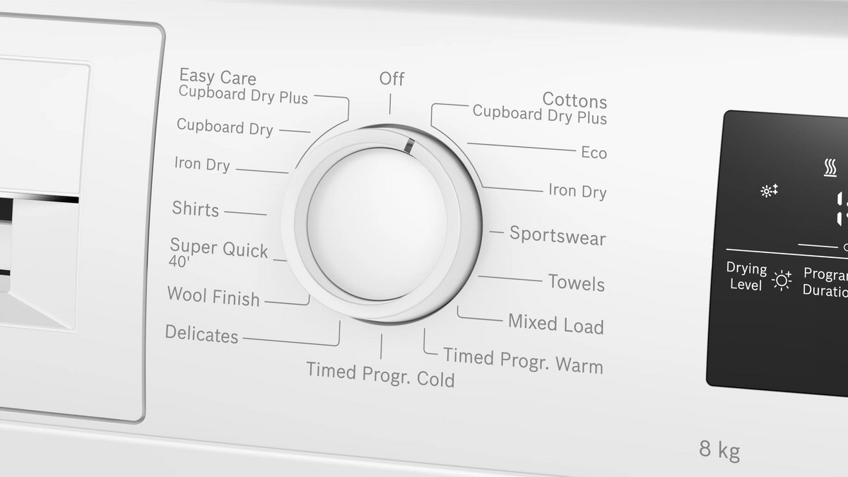 Bosch WTH85225IE Series 4 8kg heat pump tumble dryer in White