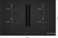 Bosch Series 6 PVQ81AH26E 80cm vented induction hob in Matt Black
