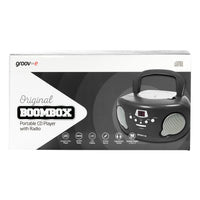 Groov-e Original Boombox CD Player with AM/FM Radio Black - official product image