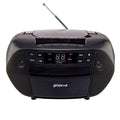 Groov-e Traditional Boombox CD Cassette and FM Radio Black - official product image