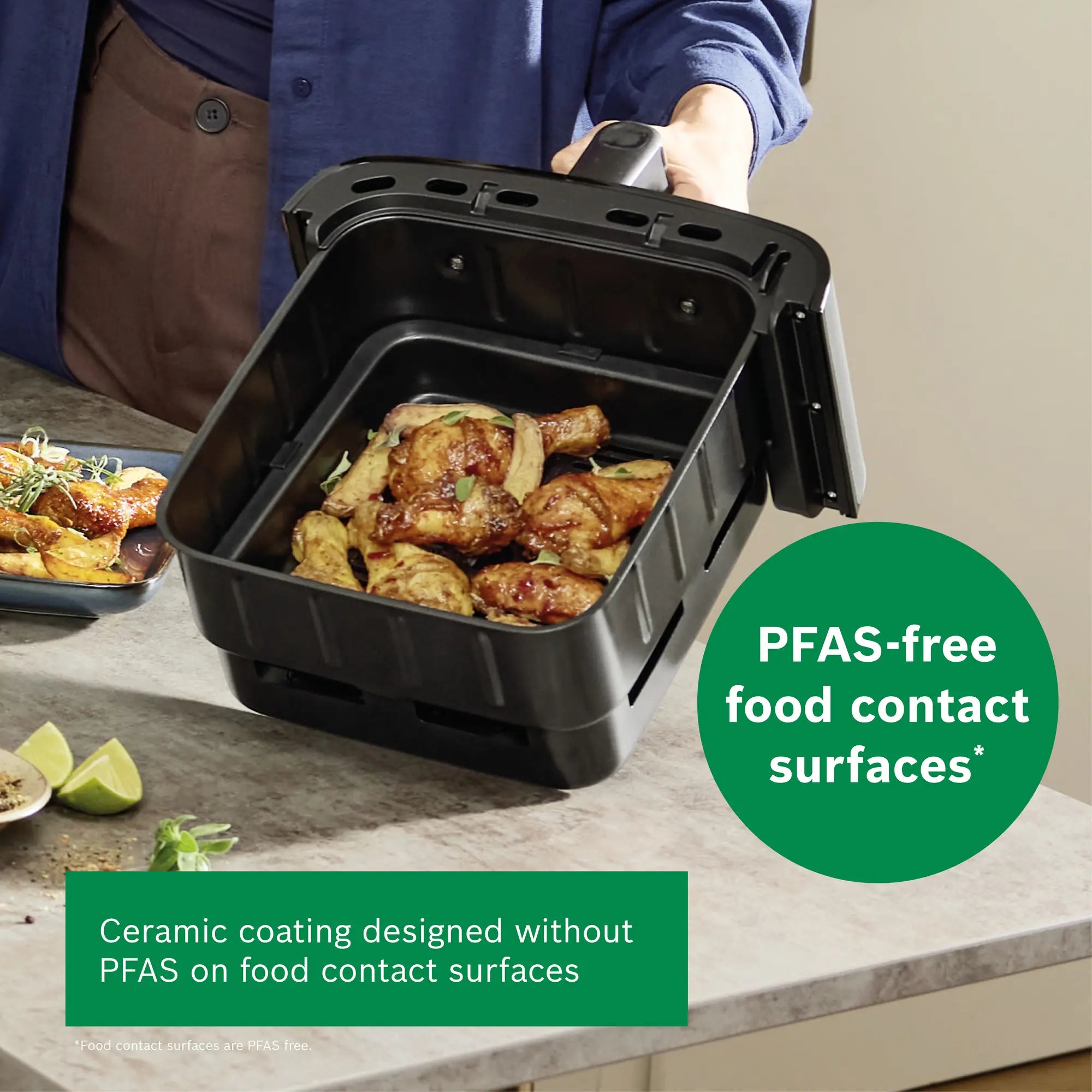 Bosch Series 6 MAFD661B0G Double Stack Drawer Air Fryer in Black