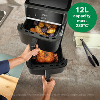 Bosch Series 6 MAFD661B0G Double Stack Drawer Air Fryer in Black