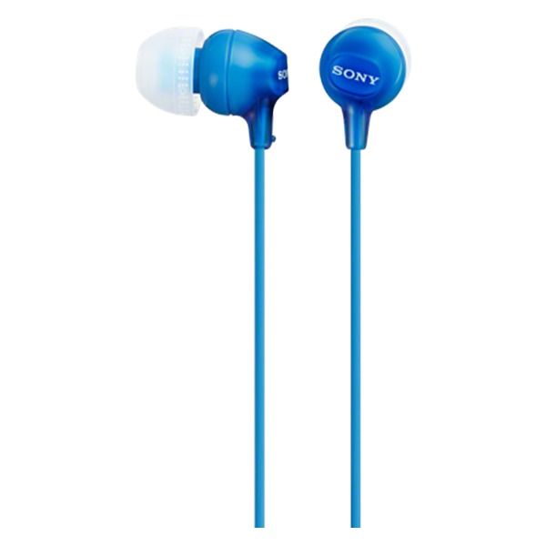 Sony MDR-EX15AP Wired In-Ear Earphones with Microphone - Blue - hero view