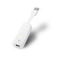 TP-Link UE300 USB 3.0 to Gigabit Ethernet Adapter — angled view with cable