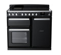 Rangemaster Estel Deluxe 100 Induction range cooker in Gloss Black with Chrome trim